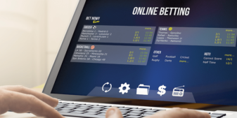 online betting on laptop