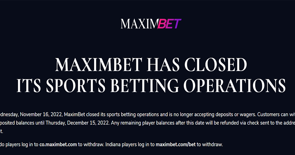 US Sportsbook MaximBet Shuts Down with Immediate Effect