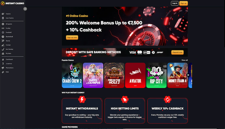 Instant Casino casino overview