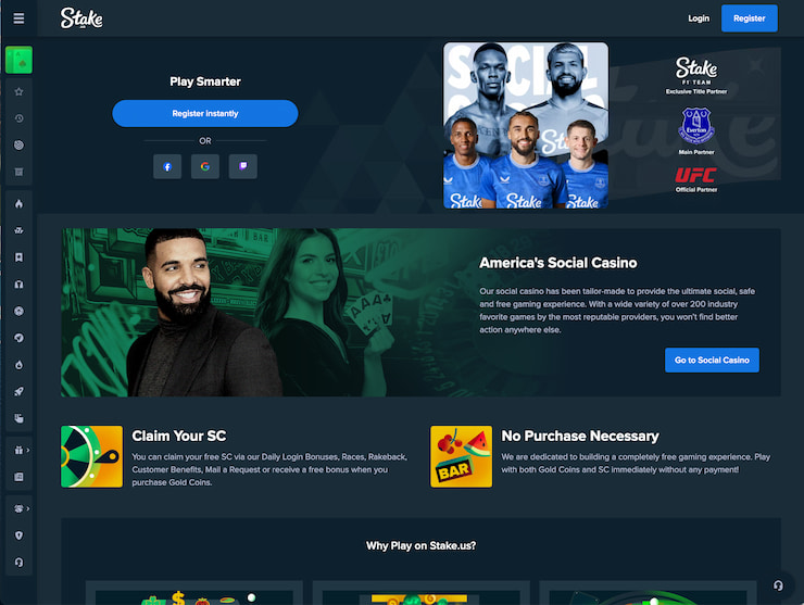 The Stake.us social casino