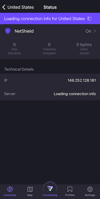 Switching on the VPN