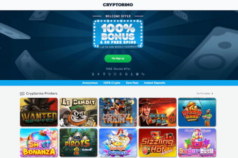 cryptorino casino interface