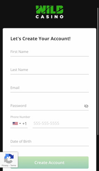 Wild Casino - VPN Sign up 