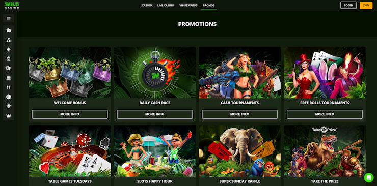 Wild Casino welcome bonus banner and promos, featured on one of the best Colorado betting sites for new players.