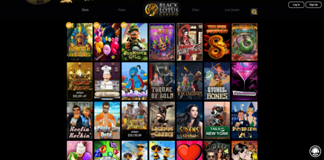 A snapshot of Black Lotus Casino