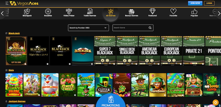 vegas aces game lobby