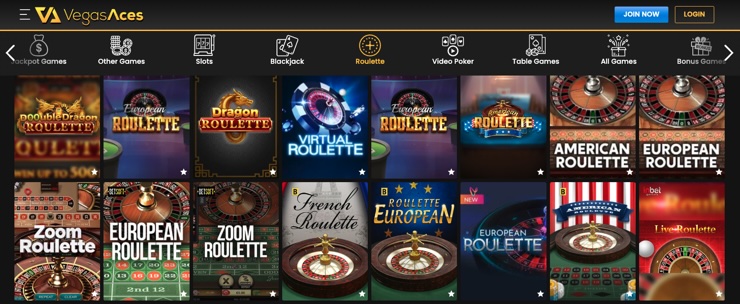 A snapshot of Vegas Aces Casino Games