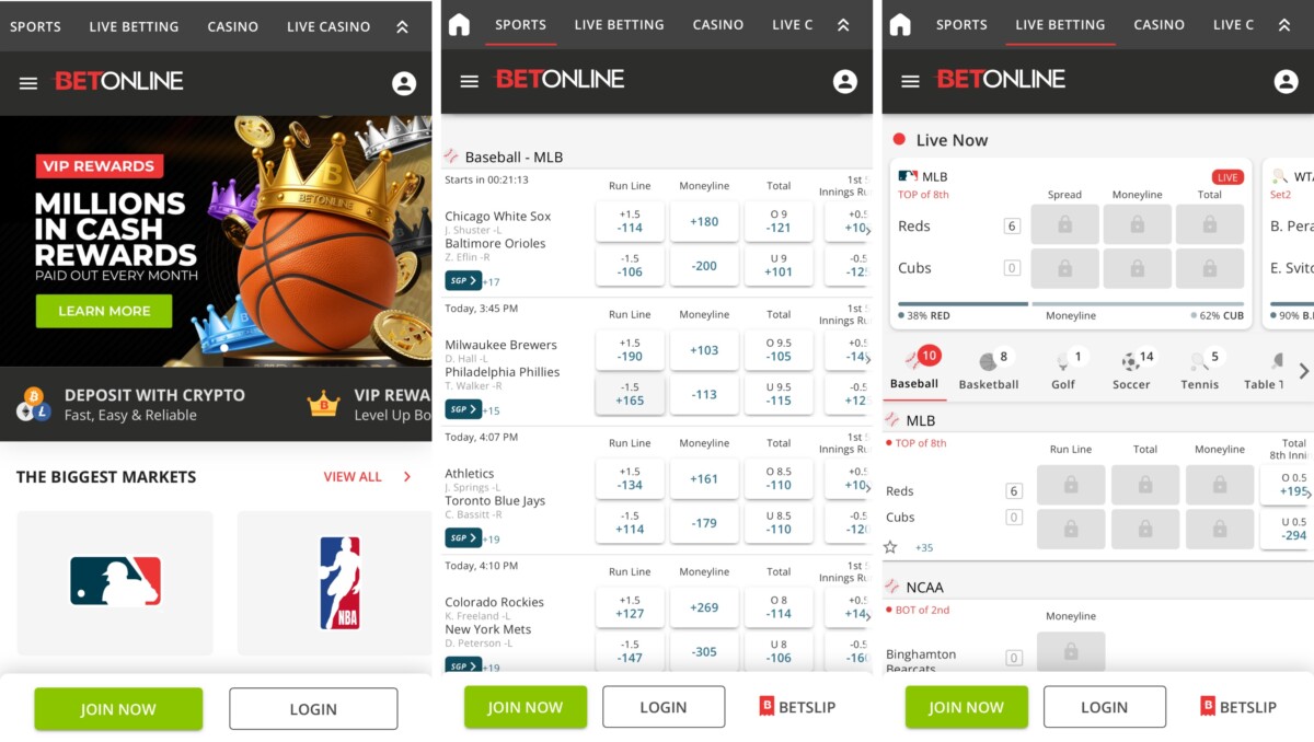BetOnline App Screenshots