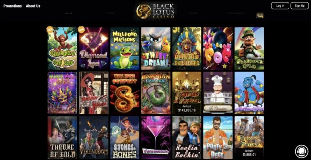 Black Lotus Mastercard Casino Screenshot