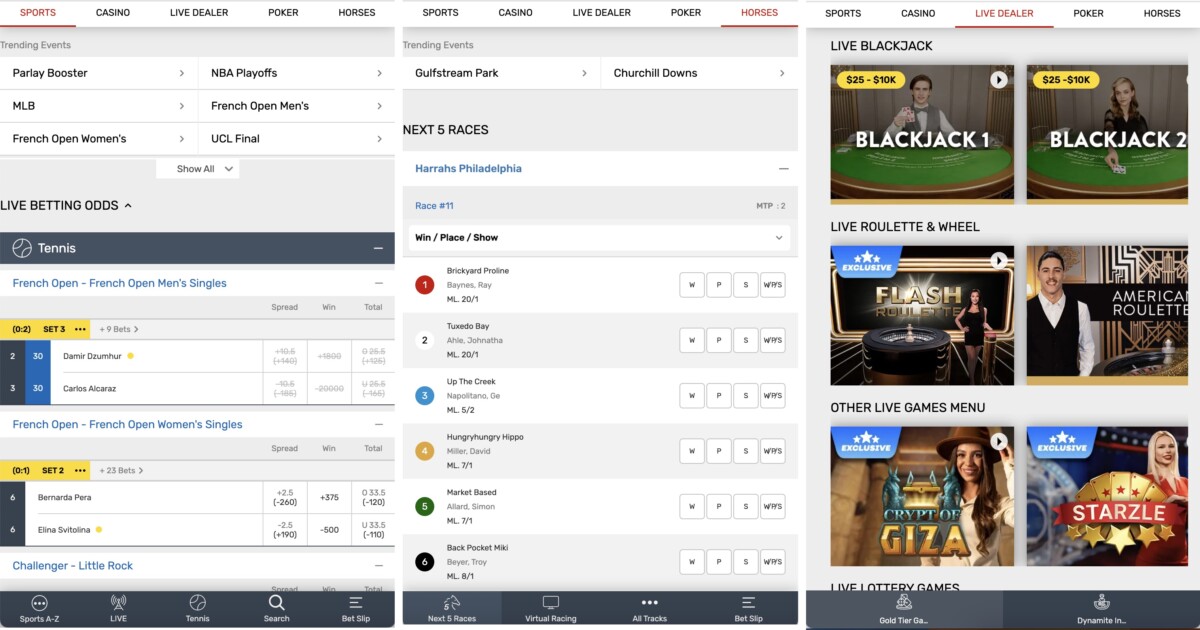 Bovada App Screenshots