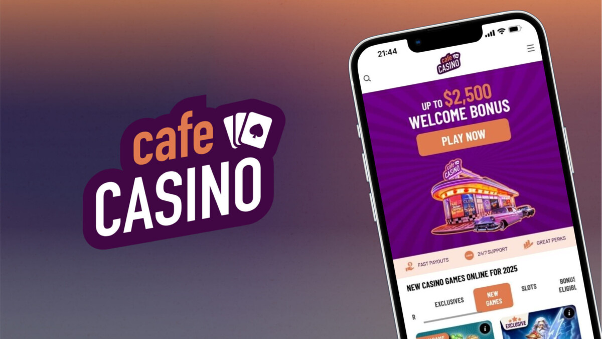Cafe Casino, an online casino for real money in Georgia that's easy to use and has a strong focus on crypto.