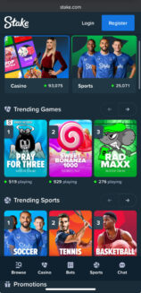 Stake.com Mobile Site