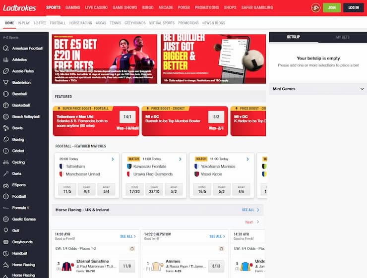 Ladbrokes UK Betting Site