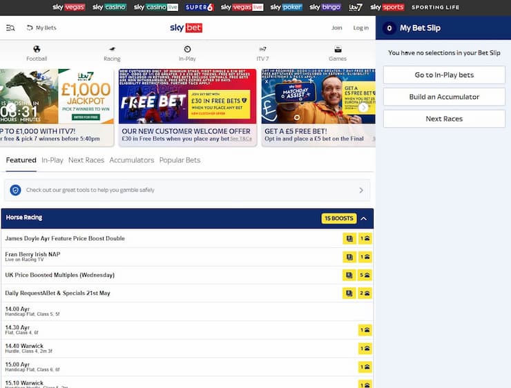 Sky Bet UK Bookmaker