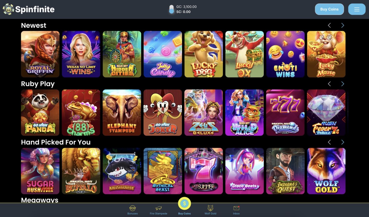 Spinfinite Newest Games Screenshot May 2025