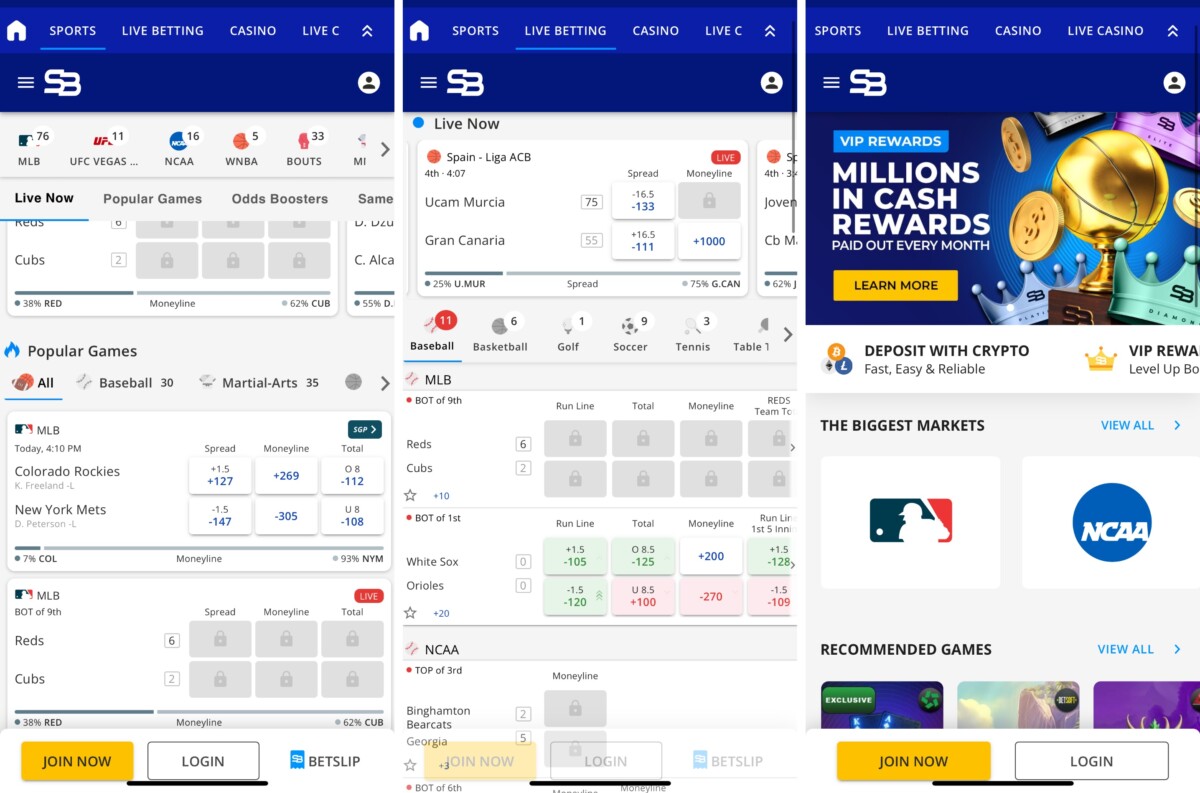 Sportsbetting.ag App Screenshots