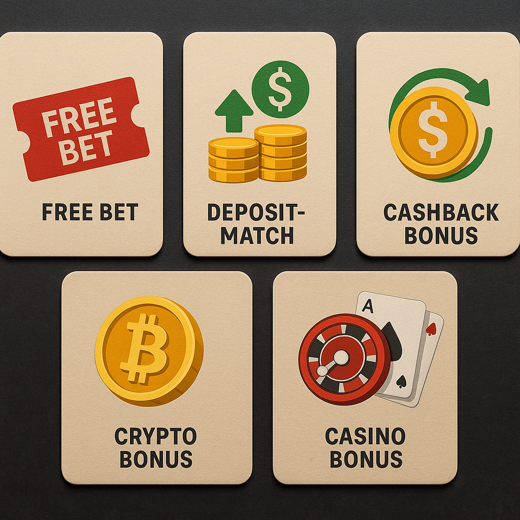Types of sports betting bonuses
