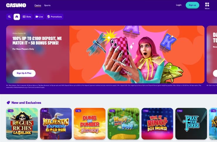 casumo casino home page
