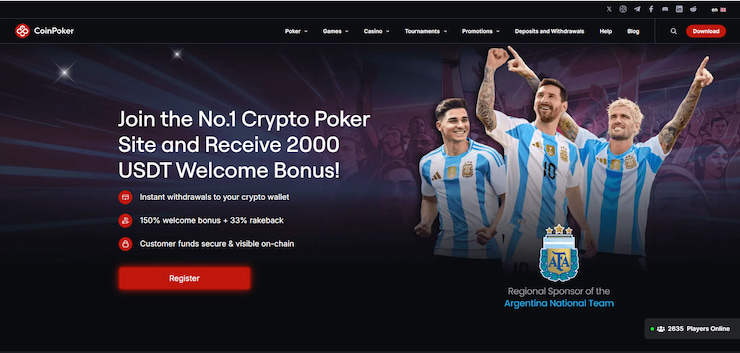 A screenshot of the CoinPoker platform, one of the best poker sites for US players.