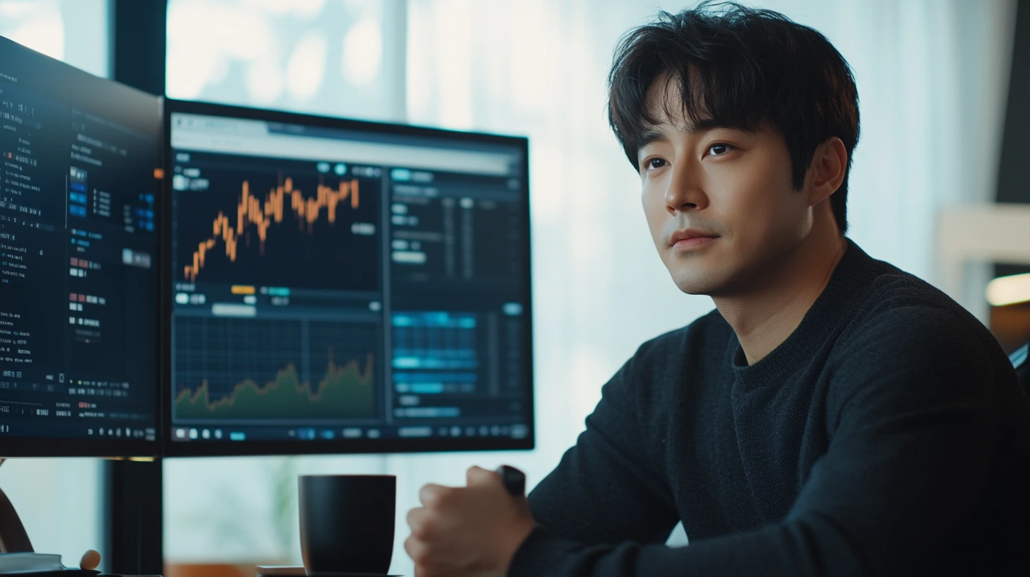 암호화폐와 카지노 시장 트렌드를 분석하는 한국 남성