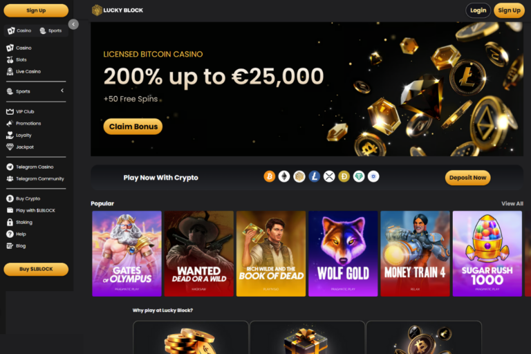 lucky block онлайн казино