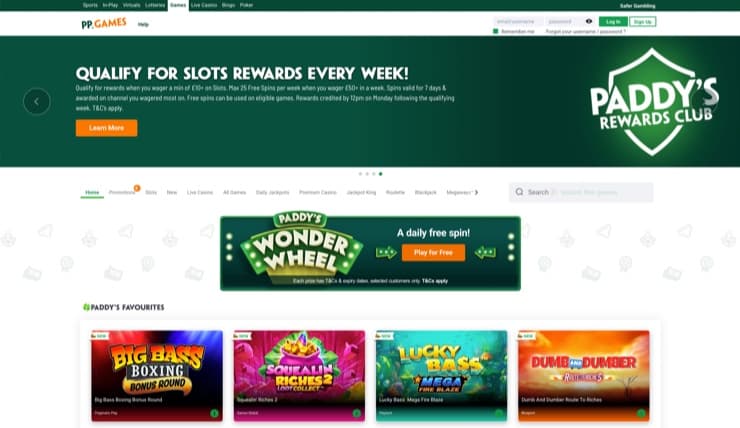 paddy power casino home page