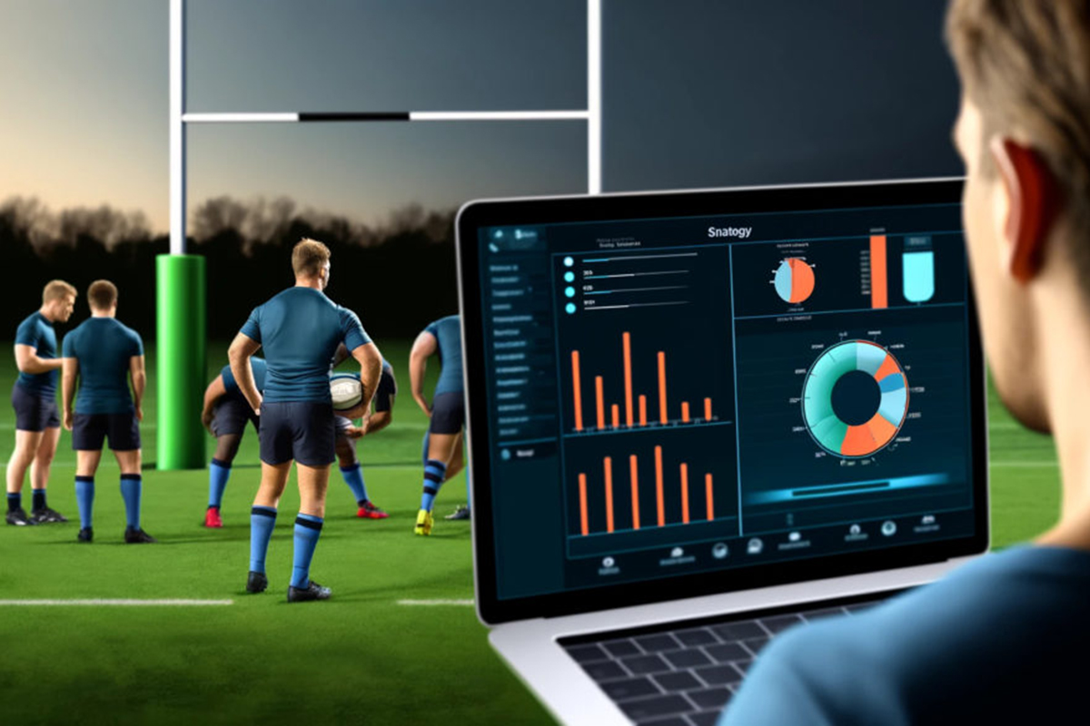 player analyzing odds and statistics on a laptop or tablet