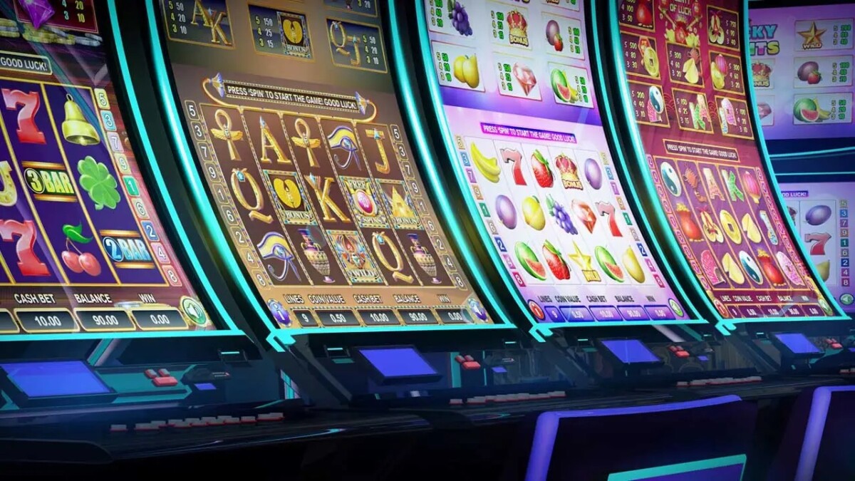 slot machine screen close-up