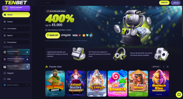 TENBET staat bekend als beste esports bookmakers