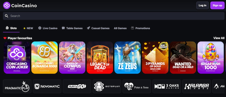 coincasino online slots for ny bettors