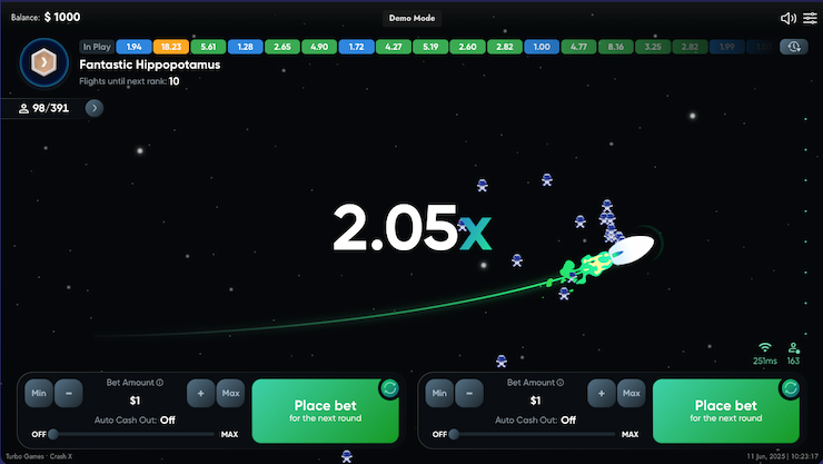 The CrashX Casino Game