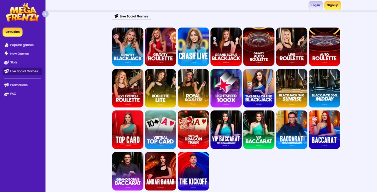 Mega Frenzy Live Dealers Screenshot