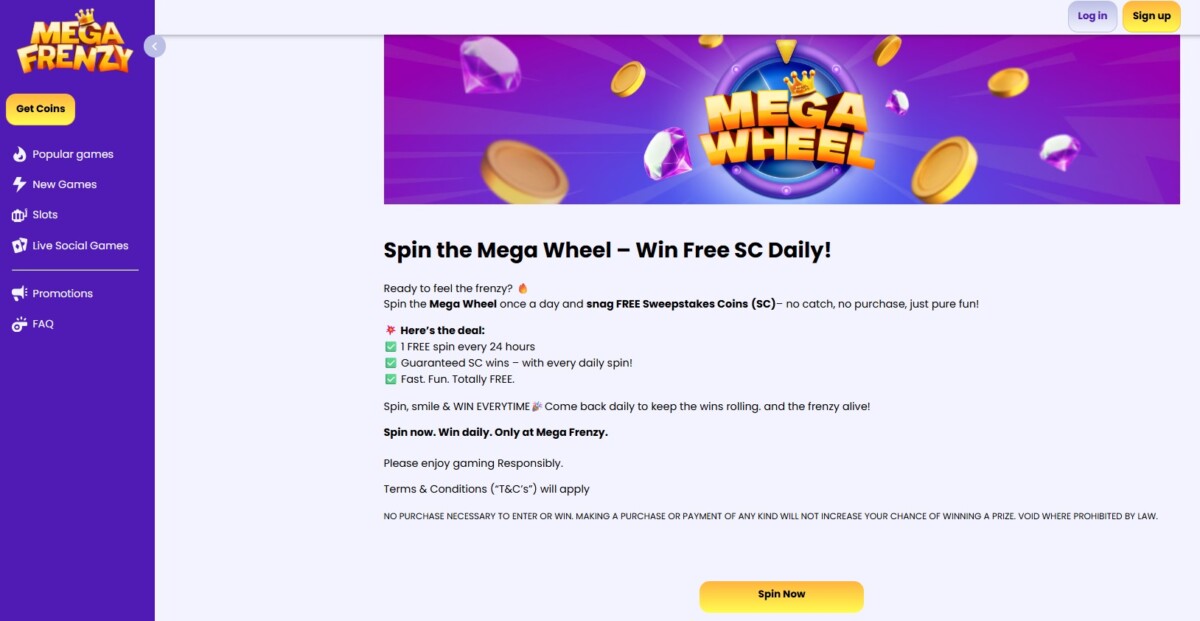 Mega Wheel Promo Screenshot Mega Frenzy