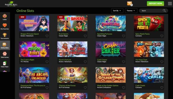 A preview of the slots games at Raging Bull Slots, a top online casino in Maine