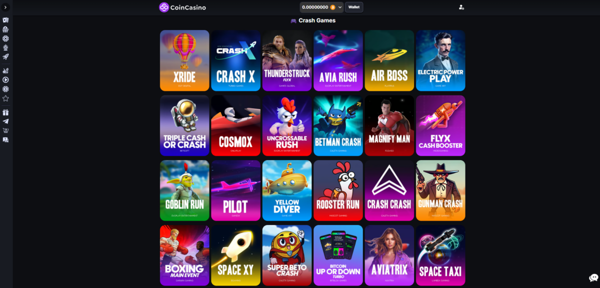 CoinCasino, one of the best casino games like Aviator