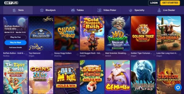 BetUS, a top online casino in NZ