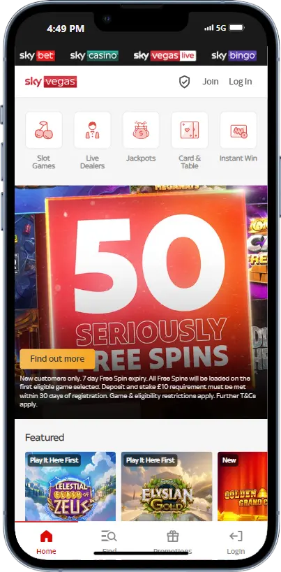 Sky Vegas Casino App UK
