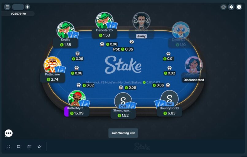 Stake.us Poker Game