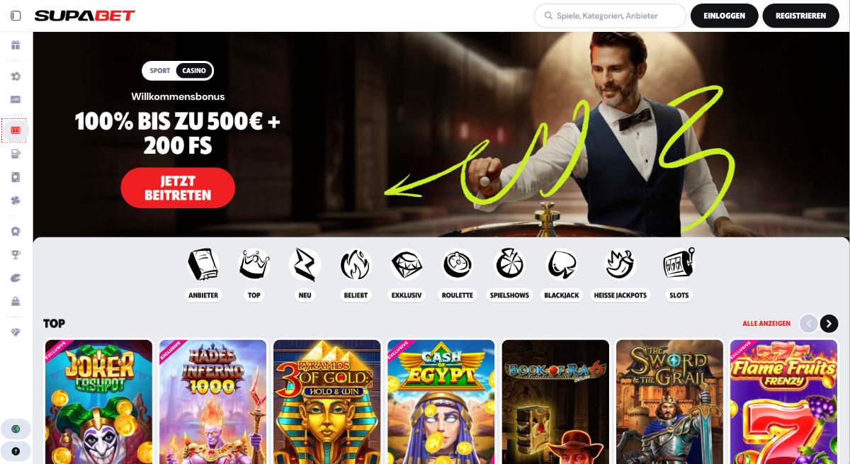 Supabet Casino Home
