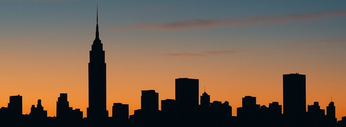 US City Skyline Silhouette Banner copy