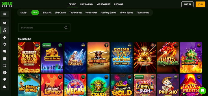 wild casino online slots 