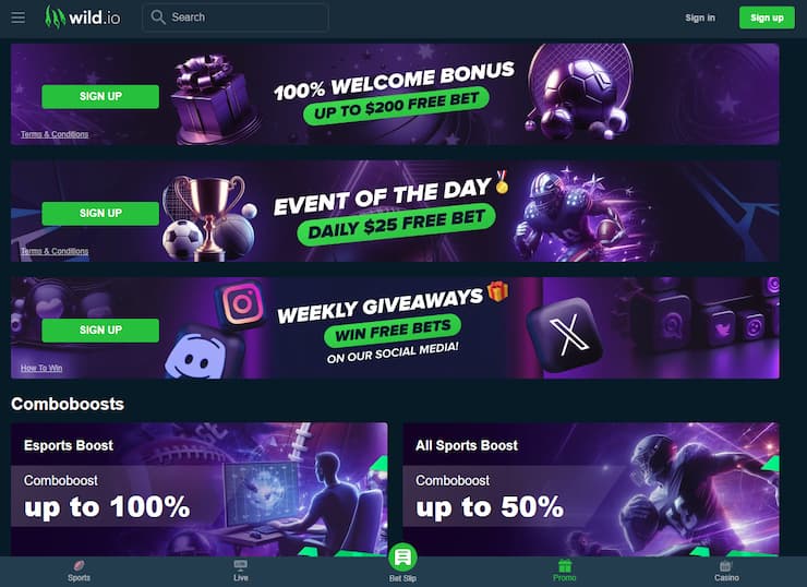 Wild io UK Crypto Sports Betting