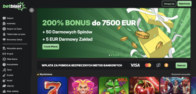 betblast zrzut ekranu