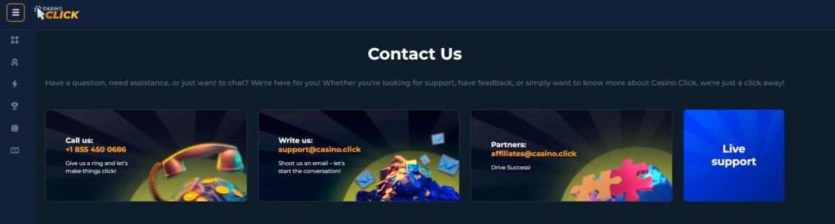 casino.click customer service options