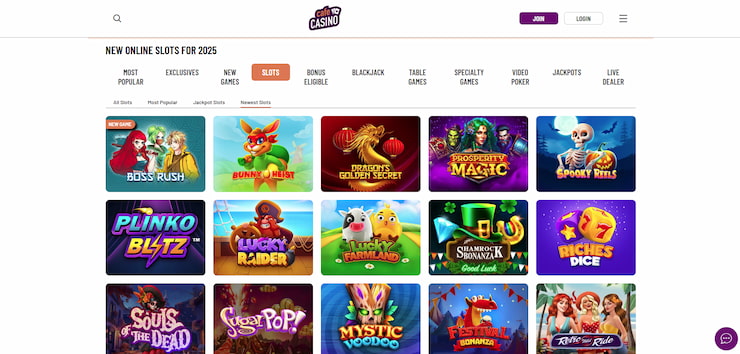A snapshot of the latest online slots at Cafe Casino, Alaska online casino