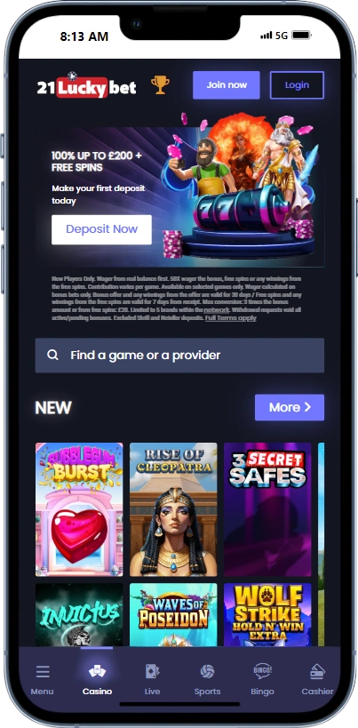 21LuckyBet Mobile Casino