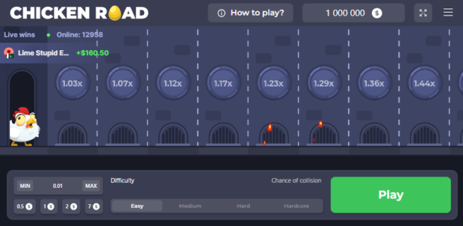 chicken road casino game - select bet amount