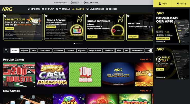 NRG.bet £1 Deposit Casino