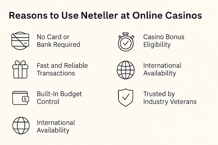 A snapshot of reasons to use Neteller at online casinos