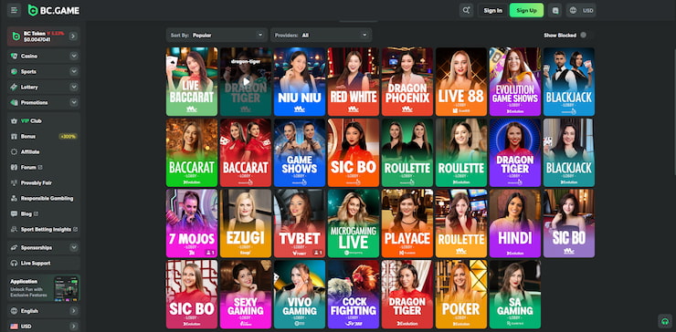 A closer look at BC.Game's casino live games, many of which are niche picks for bettors looking to bet on more obscure table games.